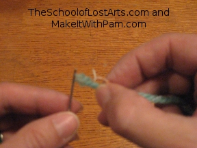 Freshly trim your thread or yarn.