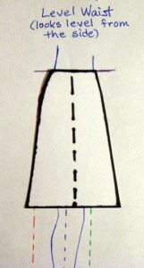 A-line skirt fitting properly